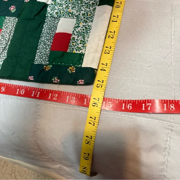 Quilted Table Runner Holiday Red Green Patch Quilt 75" L x 14" W - Picture 11 of 11